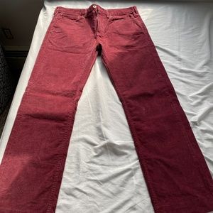Mens Maroon/Burgundy Corduroy Dockers Pants